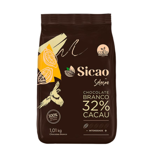 Chocolate Em Gotas Seleção Branco 32% - 1.01Kg Sicao