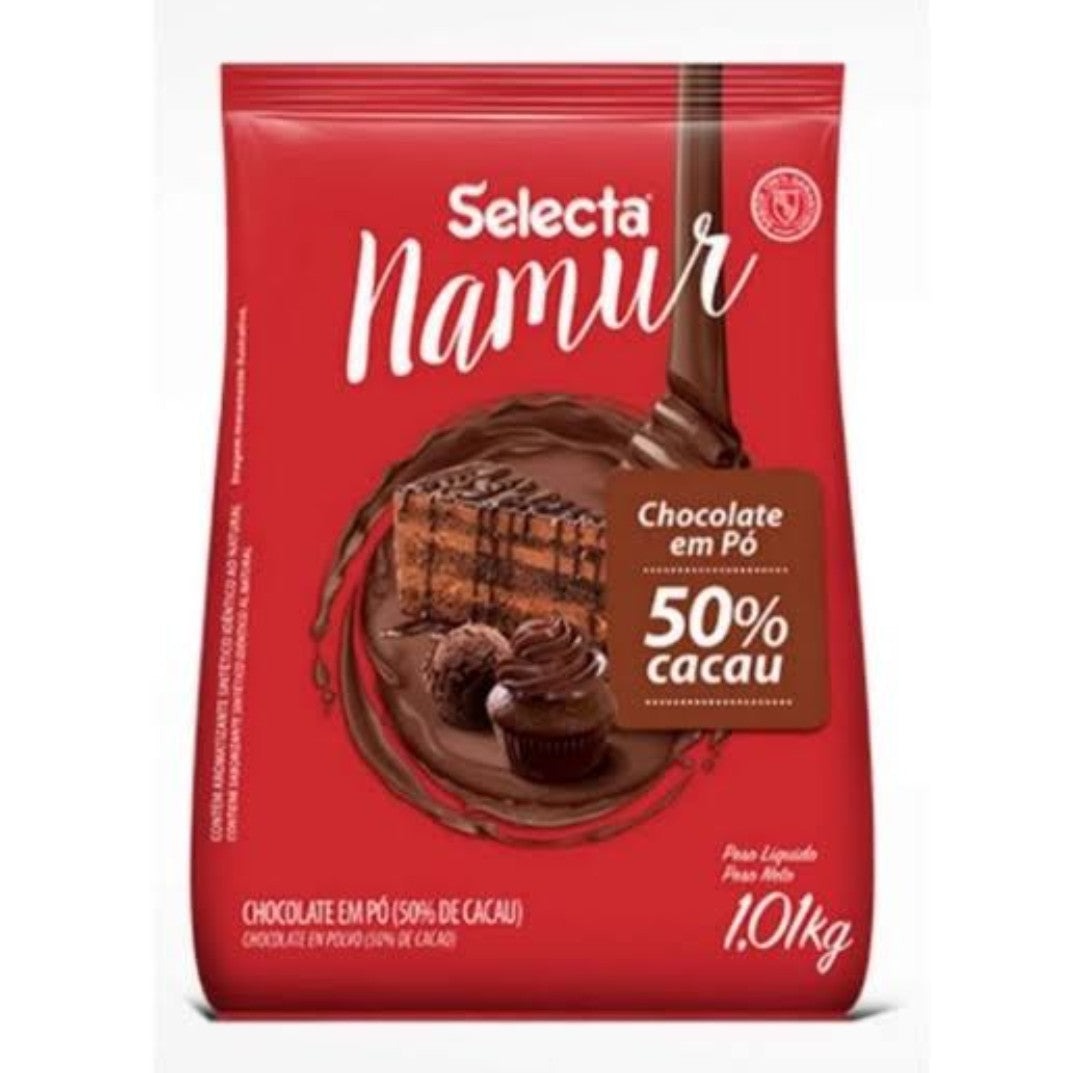 Chocolate em Pó 50% de Cacau Selecta Namur ( pacote 1 kg )