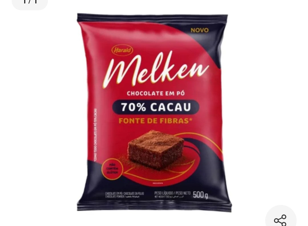 CHOCOLATE EM PÓ 70%  HARALD MELKEN 500g