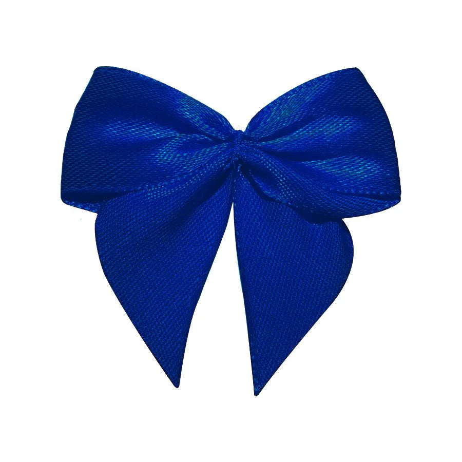 Laço Pronto De Cetim Grande azul Royal (Nº9) C/6 - Mega Laços
