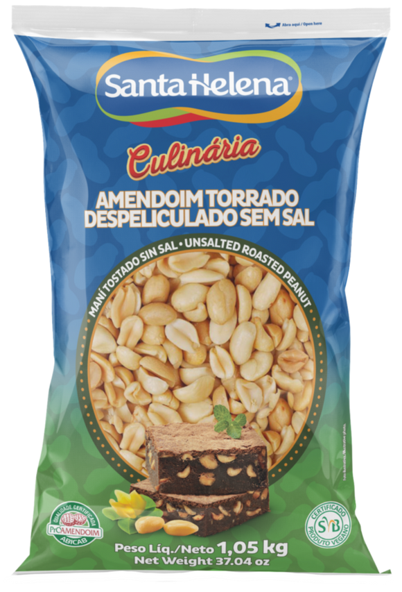 Amendoim Torrado E Despeliculado sem Sal 1kg  - Santa Helena