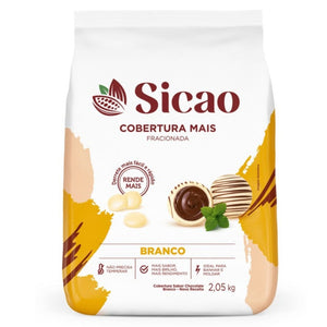 Cobertura fracionada Sicao Em Gotas Mais 2,05kg Branco