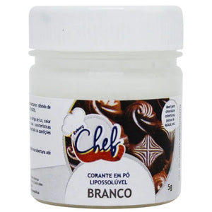Corante Em Pó Lipossolúvel P/ Chocolate Iceberg 5g - Branco