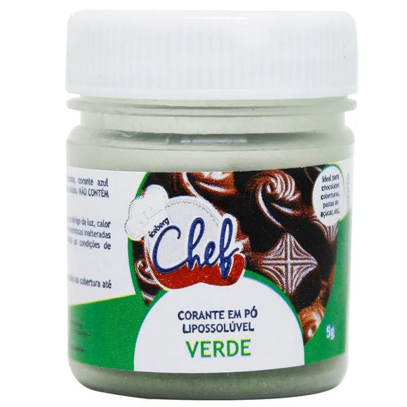 Corante Em Pó Lipossolúvel P/ Chocolate Iceberg 5g - verde