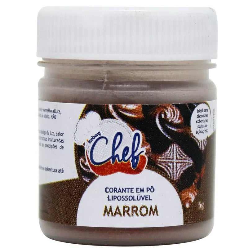 Corante Em Pó Lipossolúvel P/ Chocolate Iceberg 5g - Marrom