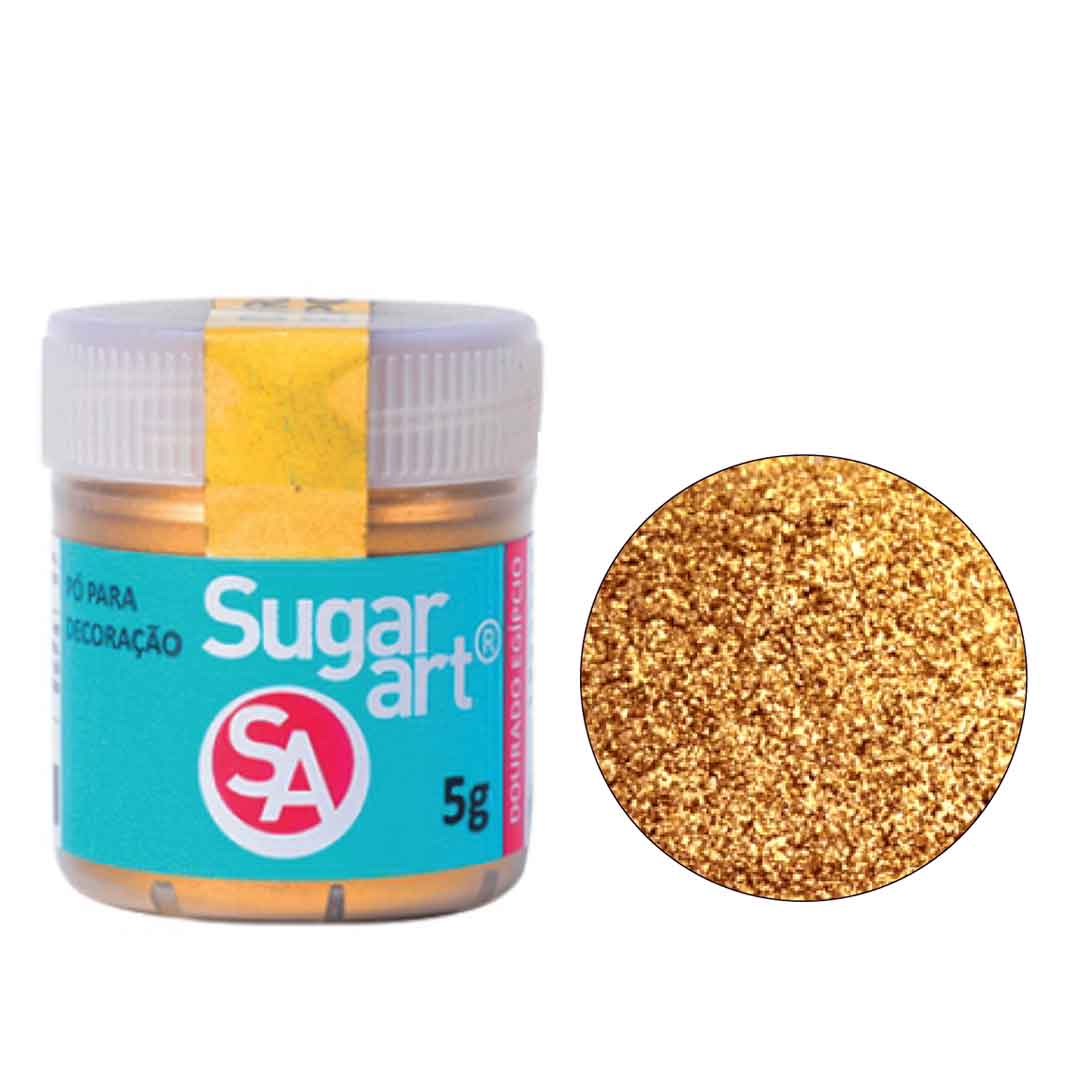 Pó Para Decoração Dourado verdadeiro - SugrArt