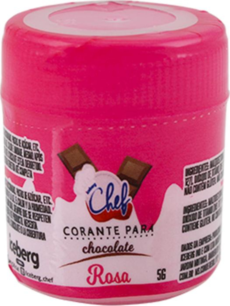 Corante Em Pó Lipossolúvel P/ Chocolate Iceberg 5g - Rosa