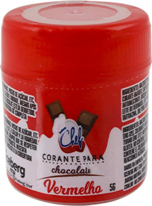 Corante Em Pó Lipossolúvel P/ Chocolate Iceberg 5g - vermelho