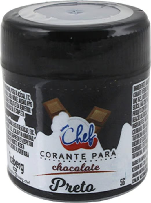 Corante Em Pó Lipossolúvel P/ Chocolate Iceberg 5g - Preto