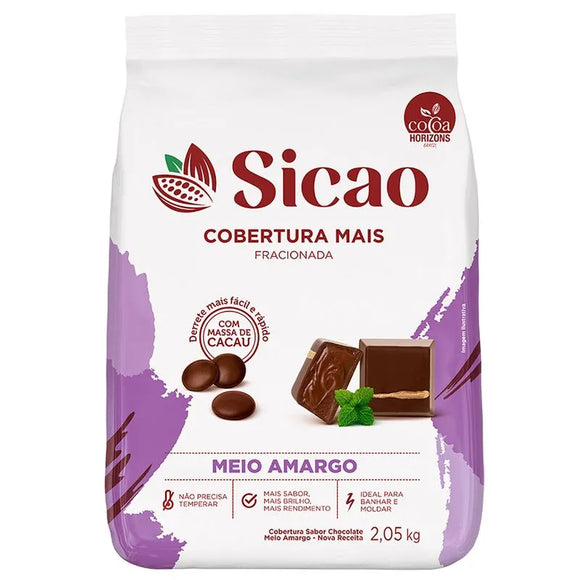 Cobertura Fracionada Sicao Em Gotas Mais 2,05kg Meio Amargo