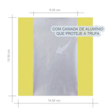 Embalagem P/ Trufas e Bombons Amarelo Liso 14,5x15,5 cm C/100 Unidades Cromus