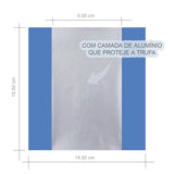 Embalagem P/ Trufas e Bombons Azul Liso 14,5x15,5 cm C/100 Unidades Cromus