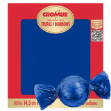 Embalagem P/ Trufas e Bombons Azul Liso 14,5x15,5 cm C/100 Unidades Cromus