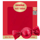 Embalagem P/ Trufas e Bombons Vermelho Liso 14,5x15,5 cm C/100 Unidades Cromus