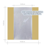 Embalagem P/ Trufas e Bombons Ouro Liso 14,5x15,5 cm C/100 Unidades Cromus