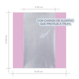 Embalagem P/ Trufas e Bombons Rosa Chiclete Liso 14,5x15,5 cm C/100 Unidades Cromus