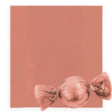 Embalagem P/ Trufas e Bombons Rosê Gold Liso 14,5x15,5 cm C/100 Unidades Cromus