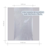 Embalagem P/ Trufas e Bombons Prata Liso 14,5x15,5 cm C/100 Unidades Cromus