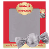 Embalagem P/ Trufas e Bombons Prata Liso 14,5x15,5 cm C/100 Unidades Cromus