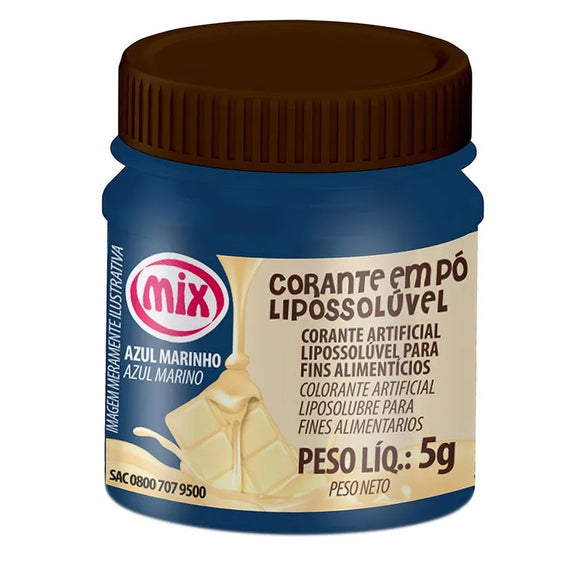 CORANTE EM PÓ LIPOSSOLUVEL PARA CHOCOLATE MIX 5g - AZUL MARINHO