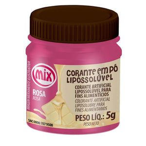 CORANTE EM PÓ LIPOSSOLUVEL PARA CHOCOLATE MIX 5g - ROSA
