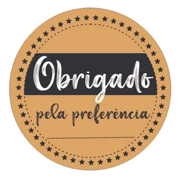 Etiqueta Obrigada Pela Preferência C/60 - Hiper Embalagens