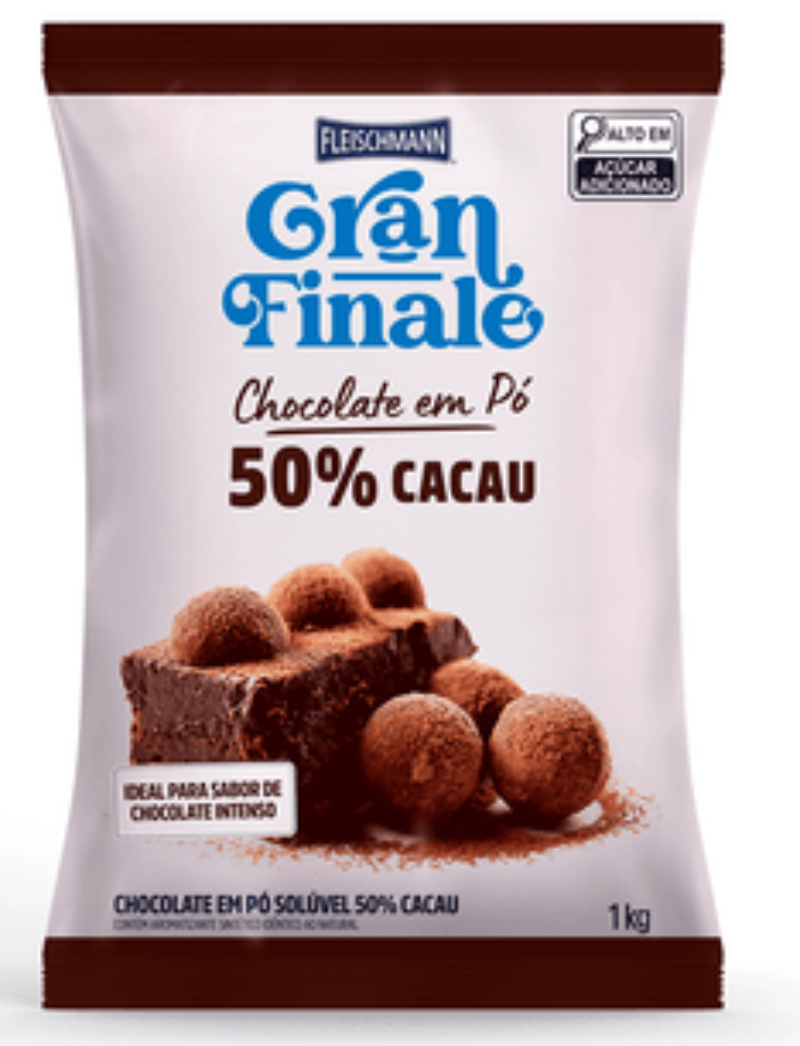 Chocolate Em Pó Gran Finale Cacau 50% 1kg - Fleischmann