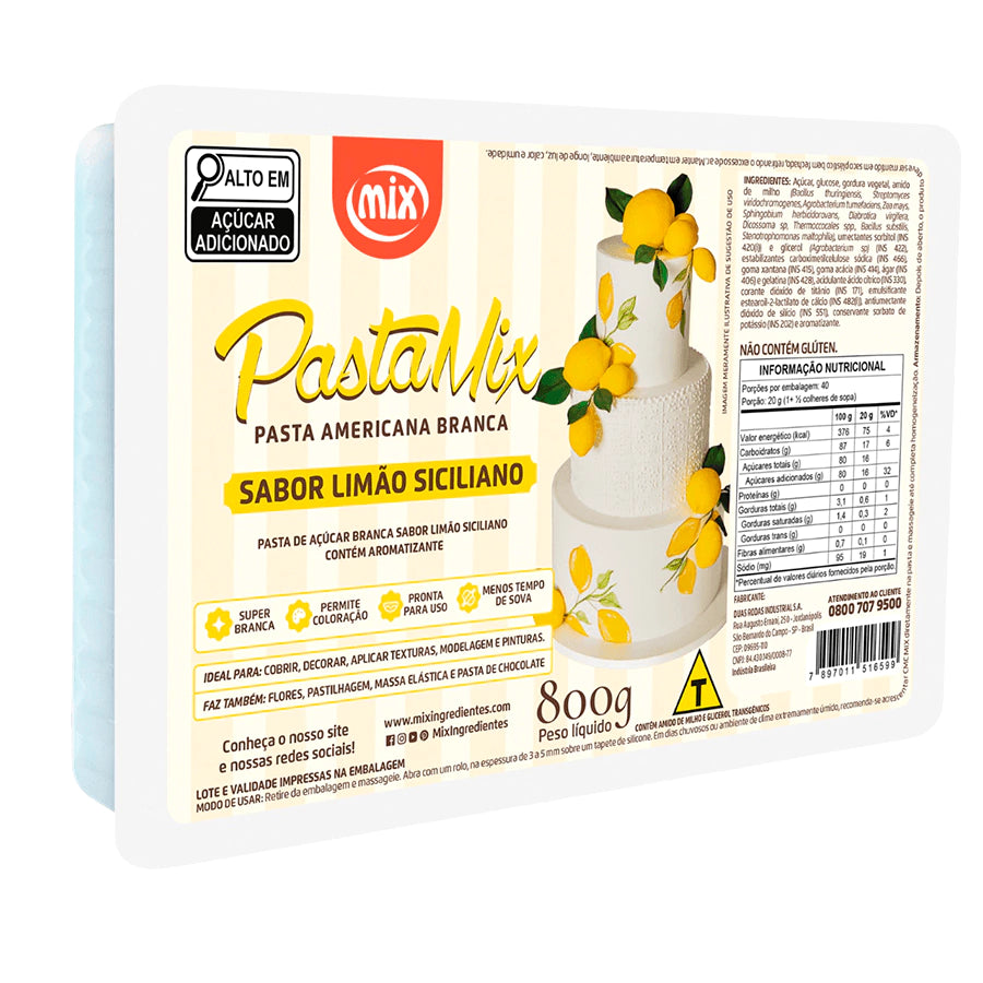 Pasta Americana Sabor Limão Siciliano 800g - MIX