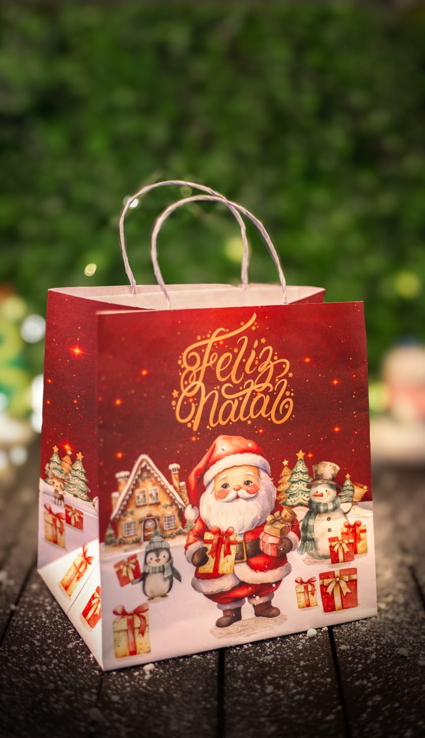 Sacola Natal Encantado 24x17x26cm Unidade