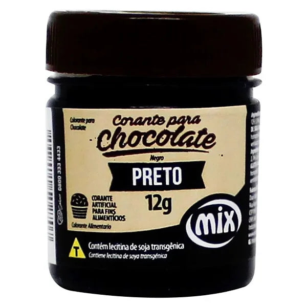 Corante P/ Chocolate em gel 12g Mix - Preto
