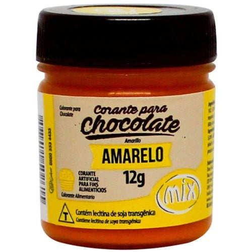 Corante P/ Chocolate em gel 12g Mix - Amarelo
