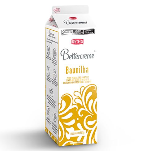 Chantilly Bettercreme Baunilha 907g - Richs