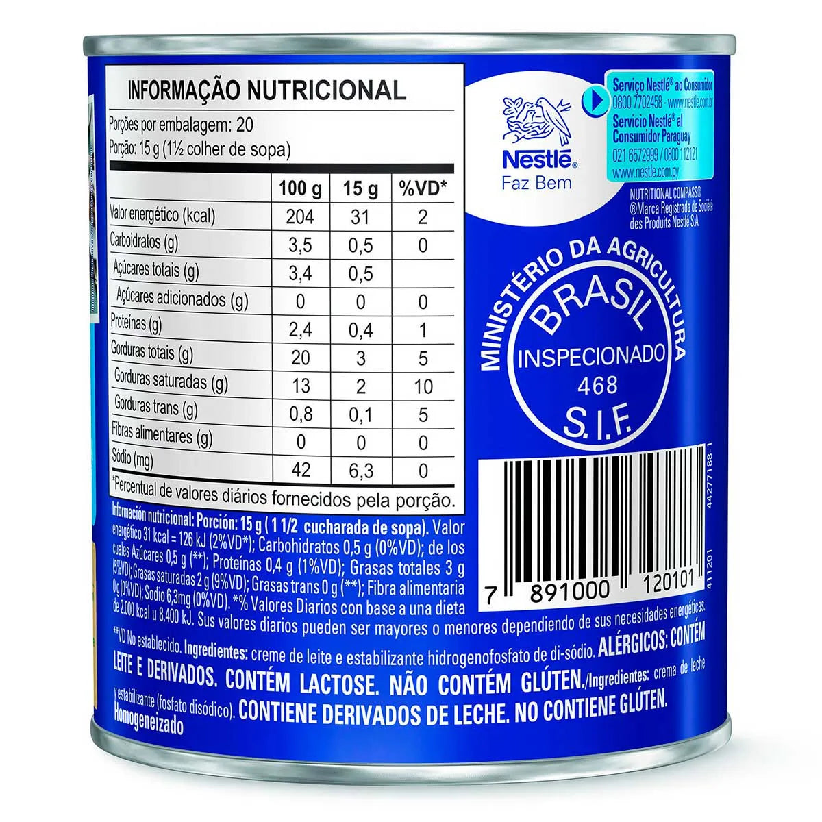 Creme De Leite (25%) 300g -  Nestlé
