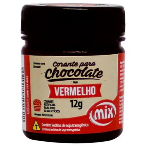 Corante P/ Chocolate em gel 12g Mix - Vermelho