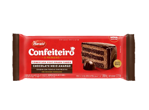 Cobertura Confeiteiro Meio Amargo em Barra 1,01kg