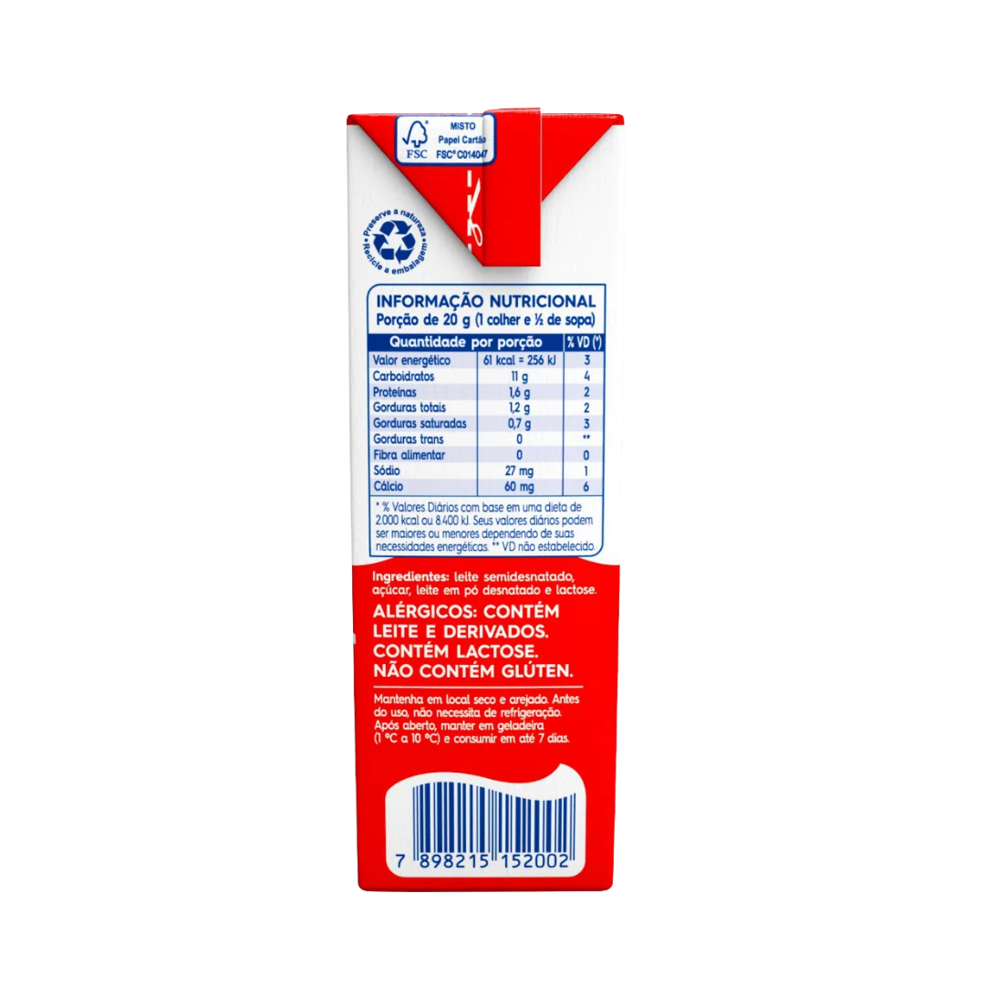 Leite Condensado Semidesnatado  395g - Piracanjuba