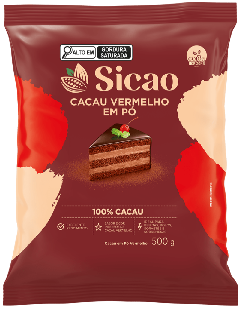 Cacau Em Pó Vermelho 100% 500g - SICAO
