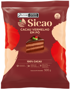 Cacau Em Pó Vermelho 100% 500g - SICAO