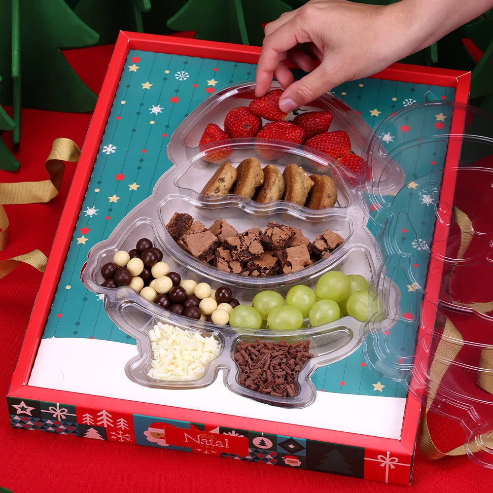 Caixa com Petisqueira Papai Noel Cod:5310