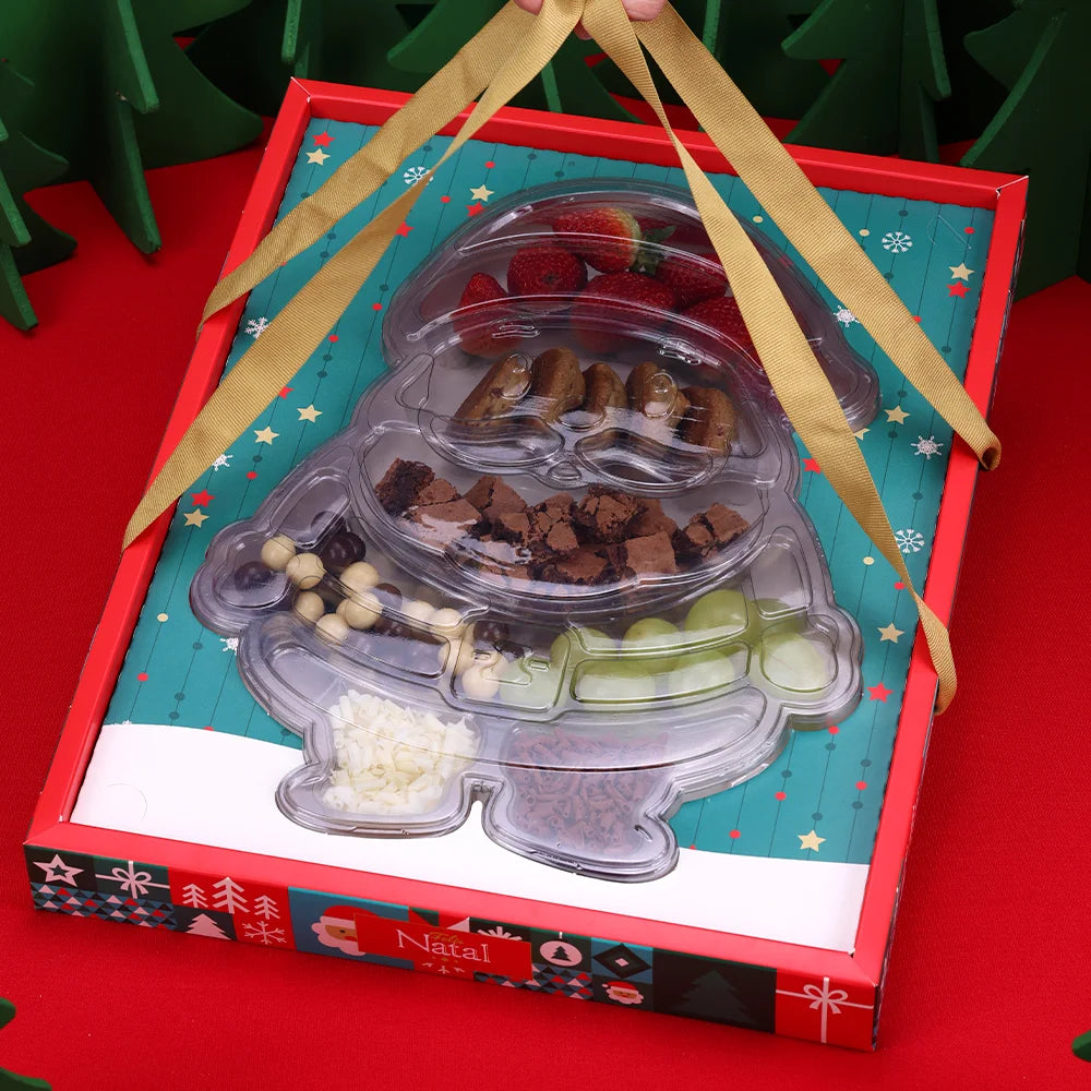 Caixa com Petisqueira Papai Noel Cod:5310