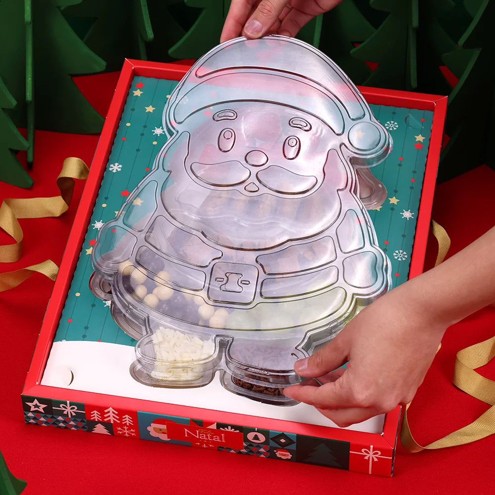 Caixa com Petisqueira Papai Noel Cod:5310