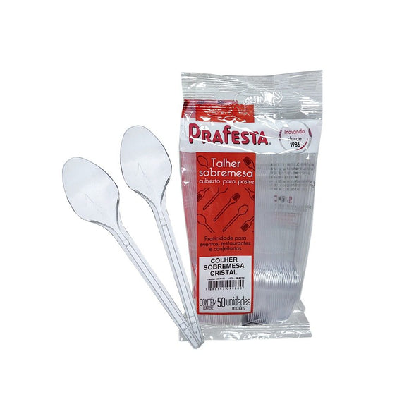 Colher De Sobremesa Cristal C/50 - Dafesta