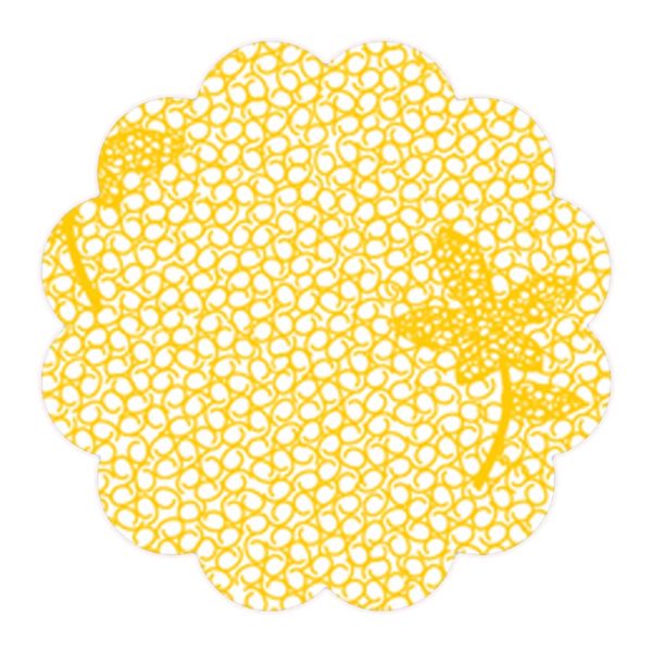 Tapetinho P/ Doce Floral nº7 Dafesta c/100 und - AMARELO CLARO