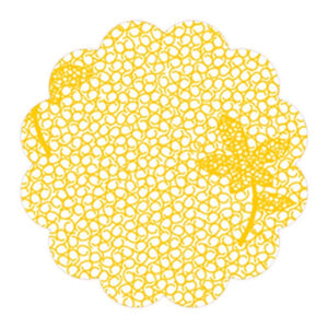 Tapetinho P/ Doce Floral nº7 Dafesta c/100 und - AMARELO CLARO