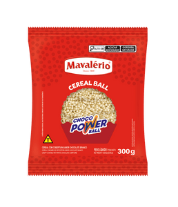 Cereal Micro Ball 300g Chocolate Branco - Mavalério