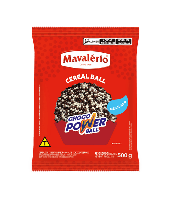 Cereal Micro Ball 500g Ao Leite/Branco - Mavalério