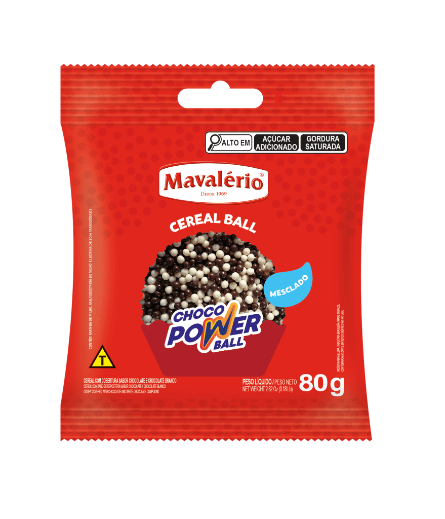Cereal Mini Ball 80g Ao Leite / Branco Mavalério