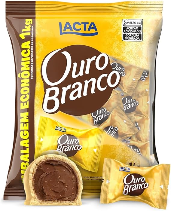 Pacote de Bombom Ouro Branco - Lacta
