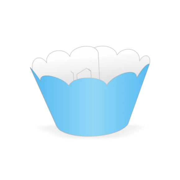Saia para cupcake grande C/12 NC TOYS - Azul Claro