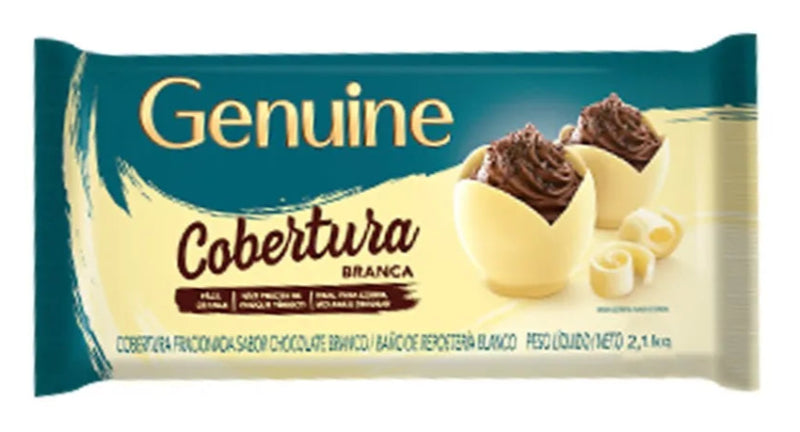 Cobertura Fracionada Branca 2,1kg - Genuine